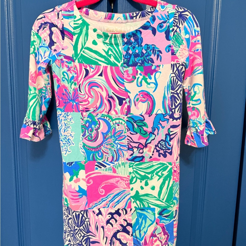 Lilly Pulitzer Pink and Blue Patterned Dress